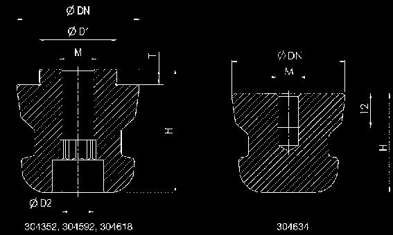 ØDN ØD1 ØD2 H M T 304352 40 25 10 40,0 M12 4,8 230