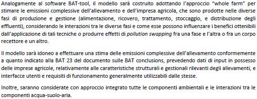 Action C5 Implementazione di un modello comune per la valutazione delle emissioni