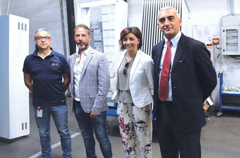 Figura 3: Da sinistra: Maurizio Bovio di DKC, Roberto Rebuffo di DN Chemicals Srl, Alessia Venturi di ipcm e Andrè Bernasconi di DN Chemicals Srl.