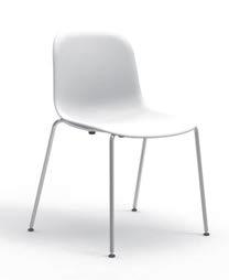 MNI FBRIC SL DESIGN: WELLINGLUDWIK 958 Descrizione: sedia con fusto a slitta in acciaio cromato o verniciato e scocca in polipropilene imbottito.