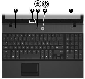 Pulsanti, interruttori e altoparlanti NOTA: Il computer in uso potrebbe risultare leggermente diverso da quello raffigurato nelle illustrazioni di questa sezione.