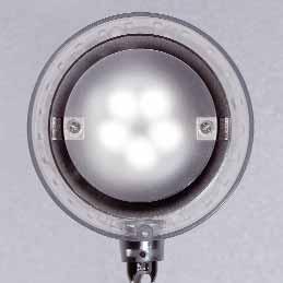 Leuchtenkopf Lampada LED 240V/6W. Struttura in alluminio rigato e acciaio. LED lamp 240V/6W.