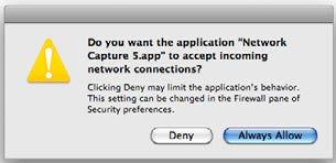 Capitolo 9 Appendice Impostazione del firewall per MAC OS X versione 10.