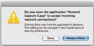 Capitolo 9 Appendice Impostazione del firewall per MAC OS X versione 10.