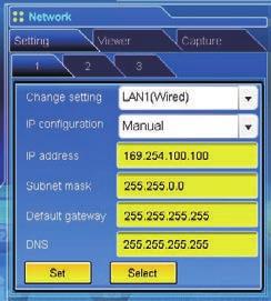 Capitolo 6 Impostazioni e operazioni di base 2. Selezionare Manual o DHCP dal menu a discesa IP configuration.