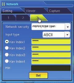 Capitolo 6 Impostazioni e operazioni di base Configurazione delle impostazioni di protezione LAN wireless Fare clic sulla scheda [3] delle pagine di impostazione.