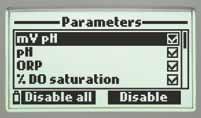 HI98196 (7 parametri) Caratteristiche Ideale per qualsiasi applicazione HI98196 è uno strumento portatile a tenuta stagna, in grado di misurare e memorizzare fino a 7 diversi parametri per la qualità