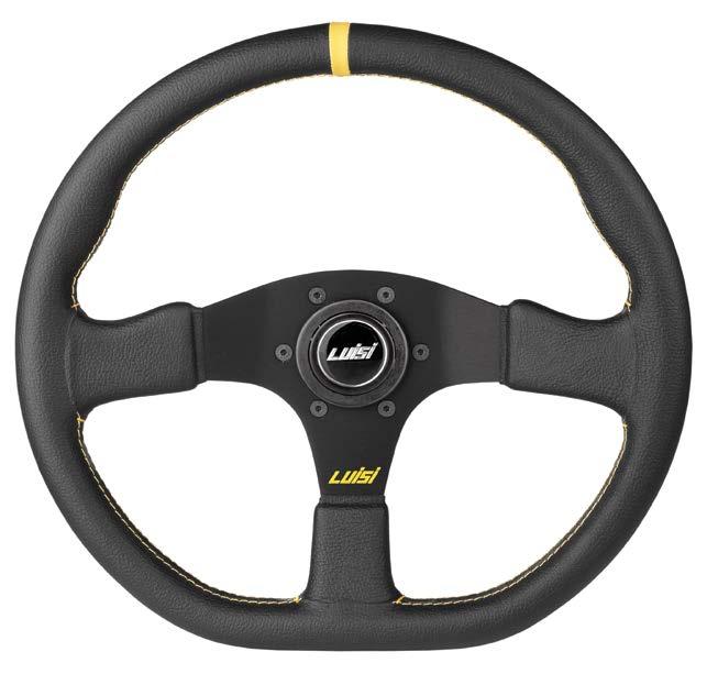 VOLANTI CORONA IN PELLE LEATHER STEERING WHEELS Pelle - Leather Camoscio - Chamoise STEALTH CORSA Corona in pelle / Leather crown 355 mm - 14,00 pollici / inches Cod.