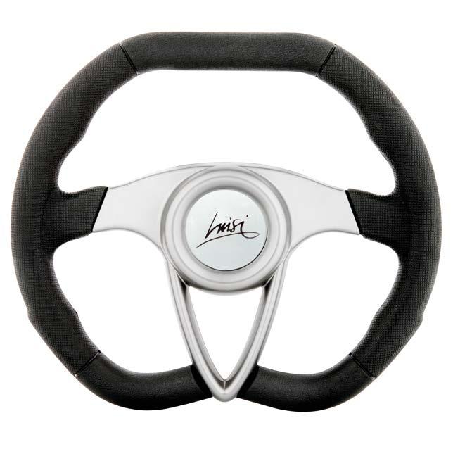 VOLANTI CORONA IN POLIURETANO / TANEGUM STEERING WHEELS POLYURETHANE / TANEGUM CROWN AURO Poliuretano nero / Black Polyurethane Colore Razze - Color Spoke Nere anodizzate / Black anodized Coprirazza