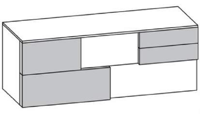 Ante e Cassetti Mobile con struttura in legno multistrato,