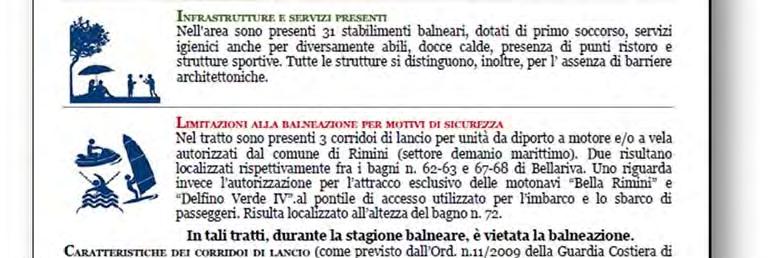 limitazioni alla balneazione dovute alla presenza di corridoi di lancio per utilizzo d