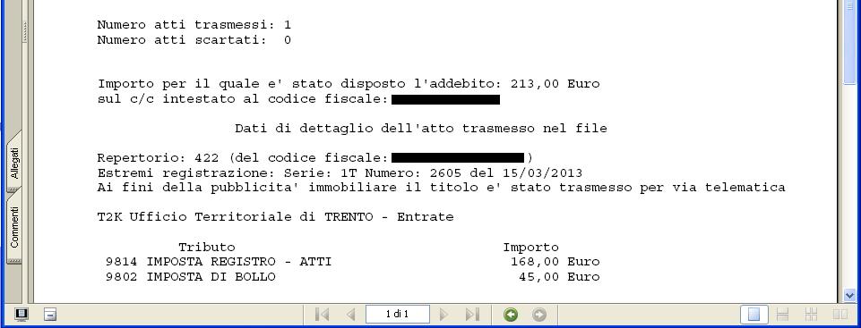 trasmissione dell atto,