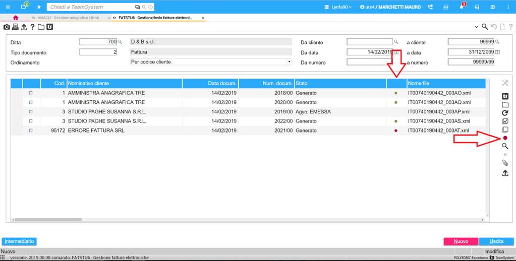 Verifica correttezza file fattura elettronica Da questa versione i file xml della fattura elettronica verranno sottoposti al controllo di valità