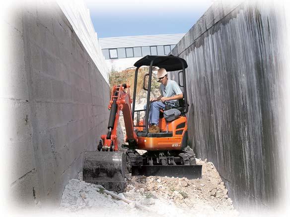 Il montaggio rapido delle benne, del martello demolitore e dei numerosi accessori agevola il lavoro dell operatore. U153N. Una scelta eccellente per imprese e noleggiatori.