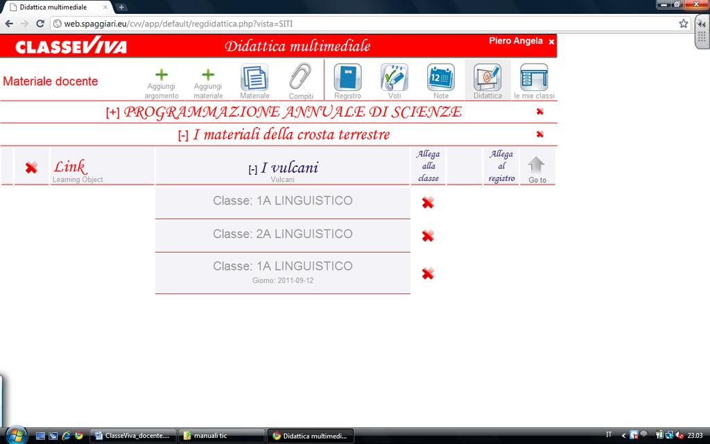 4. Registro di tutte le classi L accesso si limita all eventualità di una supplenza e quindi di lezione in una classe in cui il docente non insegna.