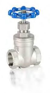 H2220 VALVOLE A SARACINESCA GATE VALVES CARATTERISTICHE TECNICHE Corpo valvola: acciaio inox Aisi 316 Attacchi filettati gas: UNI ISO 228/1 Disco: acciaio inox Aisi 316 Anello di giuntura: PTFE