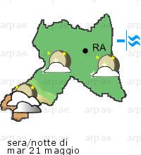 bollettino meteo per la provincia di Ravenna weather forecast for the Ravenna province costa coast Temp MAX 20 C 19 C 15 C Pioggia Rain 0-5mm 0mm 0-3mm Vento Wind 37km/h 33km/h 52km/h costa coast