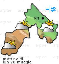 bollettino meteo per la provincia di Rimini weather forecast for the Rimini province costa coast Temp MAX 19 C 14 C Pioggia Rain 0mm 0-5mm Vento Wind 32km/h 47km/h costa coast Temp.