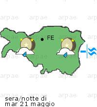 bollettino meteo per la provincia di Ferrara weather forecast for the Ferrara province costa coast Temp MAX 18 C 19 C Pioggia Rain 5-10mm 0-5mm Vento Wind 31km/h 33km/h costa coast Temp.