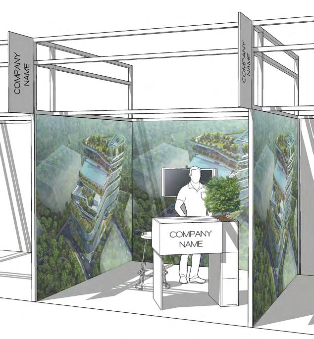 SMALL BOOTH (9 m 2 ) SMALL BOOTH - 9 m 2 DESCRIPTION: Prepared stand composed by a booth s wall, monitor TV, desk with plant Quantià: n.