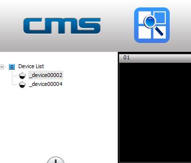 - Dispositio sul monitor del PC Aprire il software CMS, fare clic con il pulsante