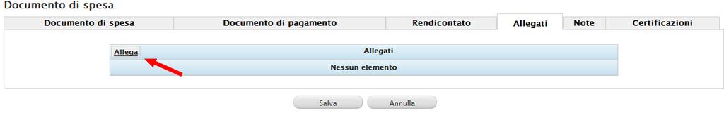 Figura 13 Finestra allegati Nella finestra pop-up (figura 14): Figura 14 Finestra pop-up per inserimento degli allegati - selezionare un