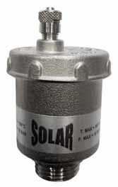 Valvola automatica di sfogo aria per impianti solari utomatic air vent valve for solar heating systems 362S orpo in ottone nichelato.