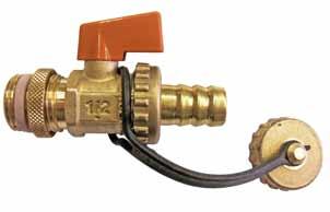 Rubinetto a sfera scarico caldaia per impianti solari rain ball valve with brass hose connection for solar heating systems 39S orpo in ottone. Raccordo in ottone.