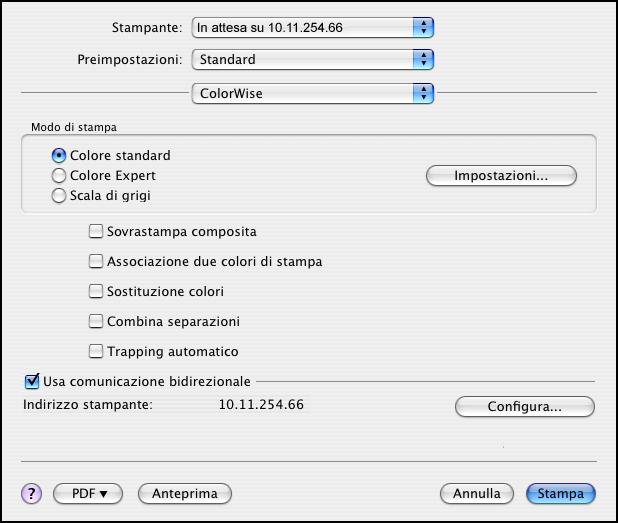 SPOT-ON CON ASSOCIAZIONE DUE COLORI DI STAMPA 24 PER STAMPARE UN LAVORO A DUE COLORI 1 Aprire un documento nell applicazione utilizzata. 2 Selezionare Stampa.