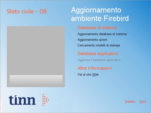 4. Selezionare sotto Database di sistema la voce Caricamento modelli di stampa e cliccare prima su Sì e poi su OK sui messaggi di conferma; si presenta la seguente maschera 5.