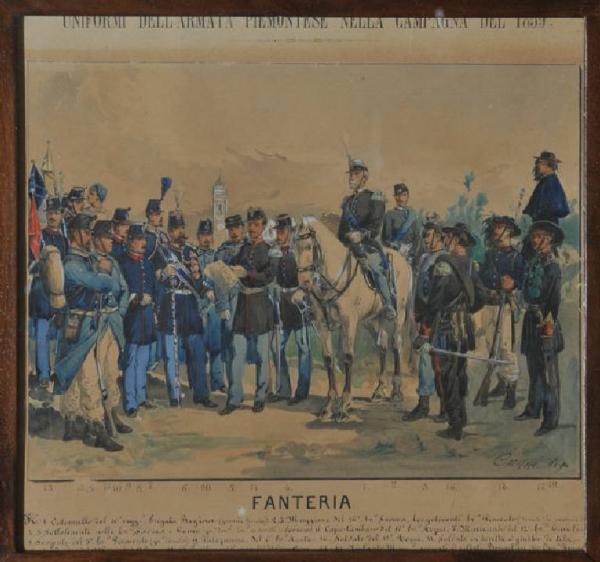 Uniformi dell'armata Piemontese nella campagna del 1859 - FANTERIA Cenni, Quinto Link risorsa: http://www.