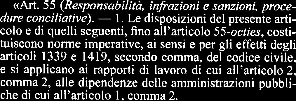 55 (Responsabilitd, infiazioni e sanzioni, procedure conciliative). - I.