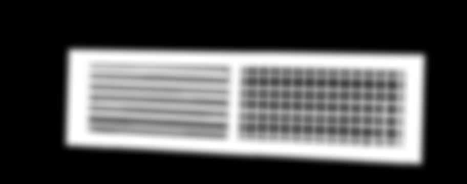 10 mm OHETT DI MNDT INORPORT RELIZZT IN LLUMINIO NODIZZTO VERNIIT IN RL 9010, OSTITUIT D UN DOPPIO FILRE DI LETTE ORIZZONTLI E VERTILI REGOLILI SINGOLRMENTE DIM. ESTERNE ORNIE DIMENSIONI OLLO POST.