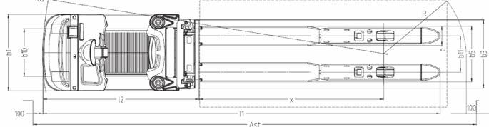 Disegni tecnici CX-H 16 h5 mm 130 h8 mm 85 1100 Vista laterale CX-H 16 25 Vista dall alto CX-H 16 s h3 R 1090 185 420 c m1 m2 Q h13 h8 h5 h5 h1 h 1 b3 100 b10 l2 l1 Ast e 100 b5 b3 m2 185 452 420 l1