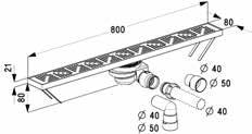 RECUPERO ADDUZIONE Canale con griglia inox Dimensioni griglia Codice Imb. /pz.