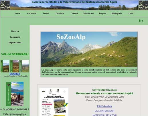 SOCIETA PER LO STUDIO E LA VALORIZZAZIONE DEI SISTEMI ZOOTECNICI ALPINI www.sozooalp.