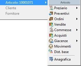 Bottone specifico per Interrogazione Interrogazioni: il bottone non è sempre attivo, se in funzione esegue interrogazioni specifiche del programma (es.visione Giacenze).