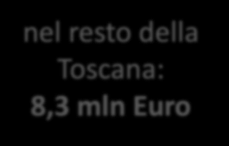 Moltiplicatore 1,3 nel resto della Toscana: 8,3 mln Euro La produzione attivata a Firenze e nel suo hinterland ammonta a 25,9 milioni di euro Moltiplicatore