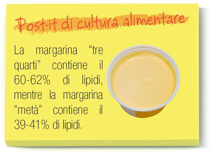 Margarina Emulsione di grasso (> 80%) e acqua (> 2%) È di origine industriale I grassi possono derivare da: oli e grassi vegetali