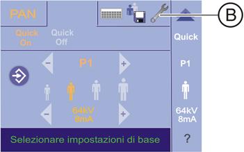 5 Uso 5.17 Richiamo del menu di assistenza PAN 1260 0 CEPH 3D P1 SID 9,0 6 x = 12 19,6 s Quick 5.