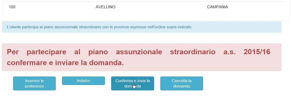 occorre confermare tutte le informazioni per poter partecipare