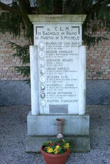 Ai Martiri di San Michele di in Piano Il monumento è stato inaugurato il 3 marzo 1946.