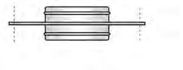 INOX - DOPPIA PARETE ACCIAIO AISI 316 L LINE 50 CON ISOLAMENTO IN FIBRA BIOSOLUBILE MEDIA DENSITÀ SPESSORE 50 MM 0038100 Tappo raccogli condensa con spurgo, con fascette di bloccaggio e 250 FTRD250P