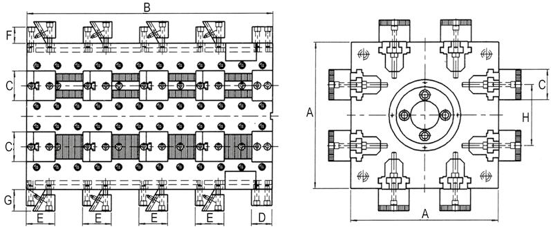 PORTPEZZI MOULRI SISTEM MOULRE GERRI imensioni mm / imension mm rt.