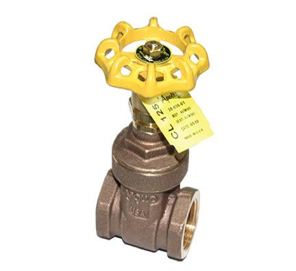 Saracinesca con corpo e trim in bronzo serie PN 16 estremità filettate 200 CWP WOG, 125 SWP Gate Valve, Threaded Bonnet, Solid Disc, Non-Rising Stem, NPT 30.