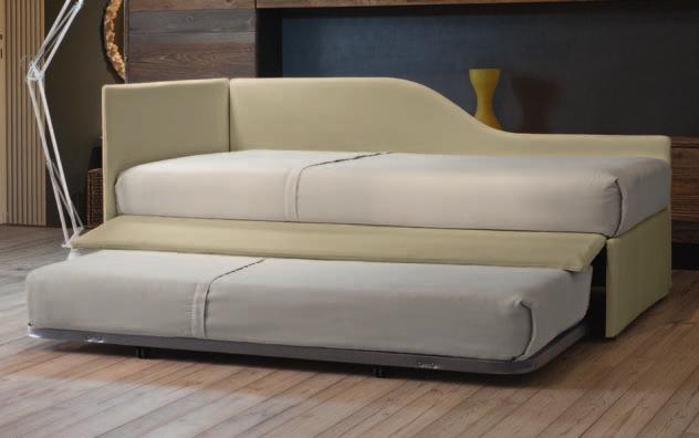 Letto completo di materasso Lgt (con struttura boxerata ortopedica a molle e rivestimento in tessuto esclusivo Oggioni