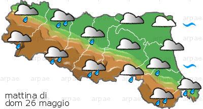 bollettino meteo regionale regional weather forecast Stato del tempo: molto nuvoloso o coperto con piogge sparse localmente anche a carattere di rovescio temporalesco.