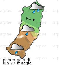 bollettino meteo per la provincia di Reggio-Emilia weather forecast for the Reggio-Emilia province Temp MAX 20 C 15 C Pioggia Rain 9mm 12mm Vento Wind 33km/h 43km/h Temp.