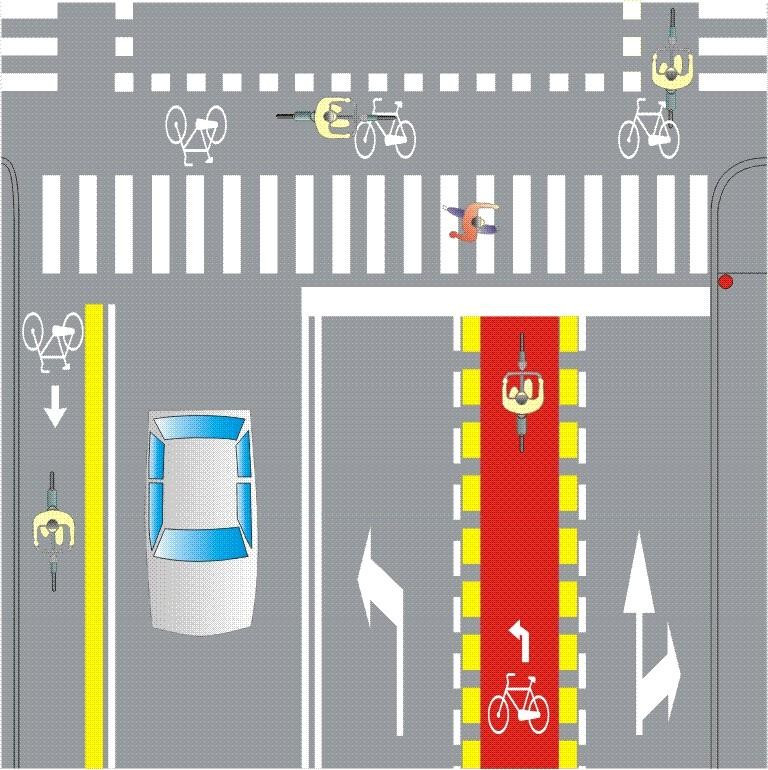 Intersezioni stradali e passi carri Tra gli obiettivi fondamentali del Biciplan vi è la garanzia di continuità dell itinerario e il mantenimento di standard di accessibilità definiti dai minimi di