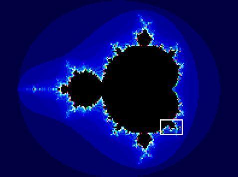 Insieme di Mandelbrot I punti dell'insieme sono quelli di colore nero all'interno della grossa